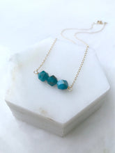 Load image into Gallery viewer, Apatite Star Cut Bar Necklace