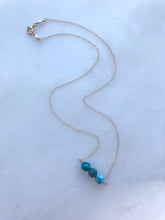Load image into Gallery viewer, Apatite Star Cut Bar Necklace