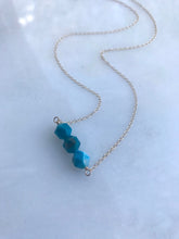 Load image into Gallery viewer, Apatite Star Cut Bar Necklace