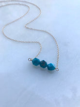 Load image into Gallery viewer, Apatite Star Cut Bar Necklace