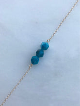 Load image into Gallery viewer, Apatite Star Cut Bar Necklace