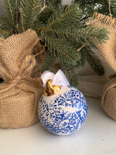 Load image into Gallery viewer, Blue China Print Ceramic Ornament