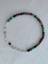 Load image into Gallery viewer, Ruby Zoisite Sterling Silver Bracelet