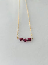 Load image into Gallery viewer, Garnet Trio Necklace