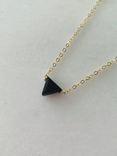 Load image into Gallery viewer, Black Spinel Triangle Necklace