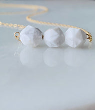 Load image into Gallery viewer, Howlite Trio Necklace