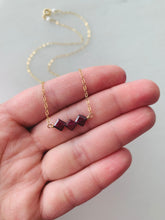 Load image into Gallery viewer, Garnet Trio Necklace