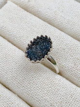 Load image into Gallery viewer, Grace Black Druzy Quartz Ring