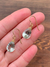 Load image into Gallery viewer, Green Amethyst Drop Earrings