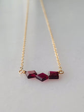 Load image into Gallery viewer, Garnet Trio Necklace