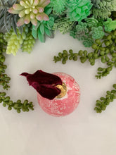 Load image into Gallery viewer, Red Floral Print Ceramic Ornament