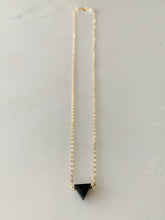 Load image into Gallery viewer, Black Spinel Triangle Necklace