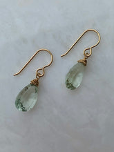 Load image into Gallery viewer, Green Amethyst Drop Earrings