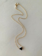 Load image into Gallery viewer, Black Spinel Triangle Necklace