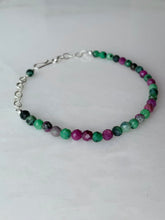 Load image into Gallery viewer, Ruby Zoisite Sterling Silver Bracelet