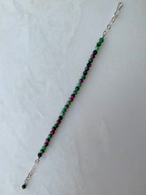 Load image into Gallery viewer, Ruby Zoisite Sterling Silver Bracelet