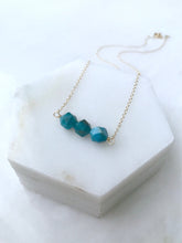 Load image into Gallery viewer, Apatite Star Cut Bar Necklace
