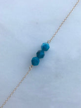 Load image into Gallery viewer, Apatite Star Cut Bar Necklace
