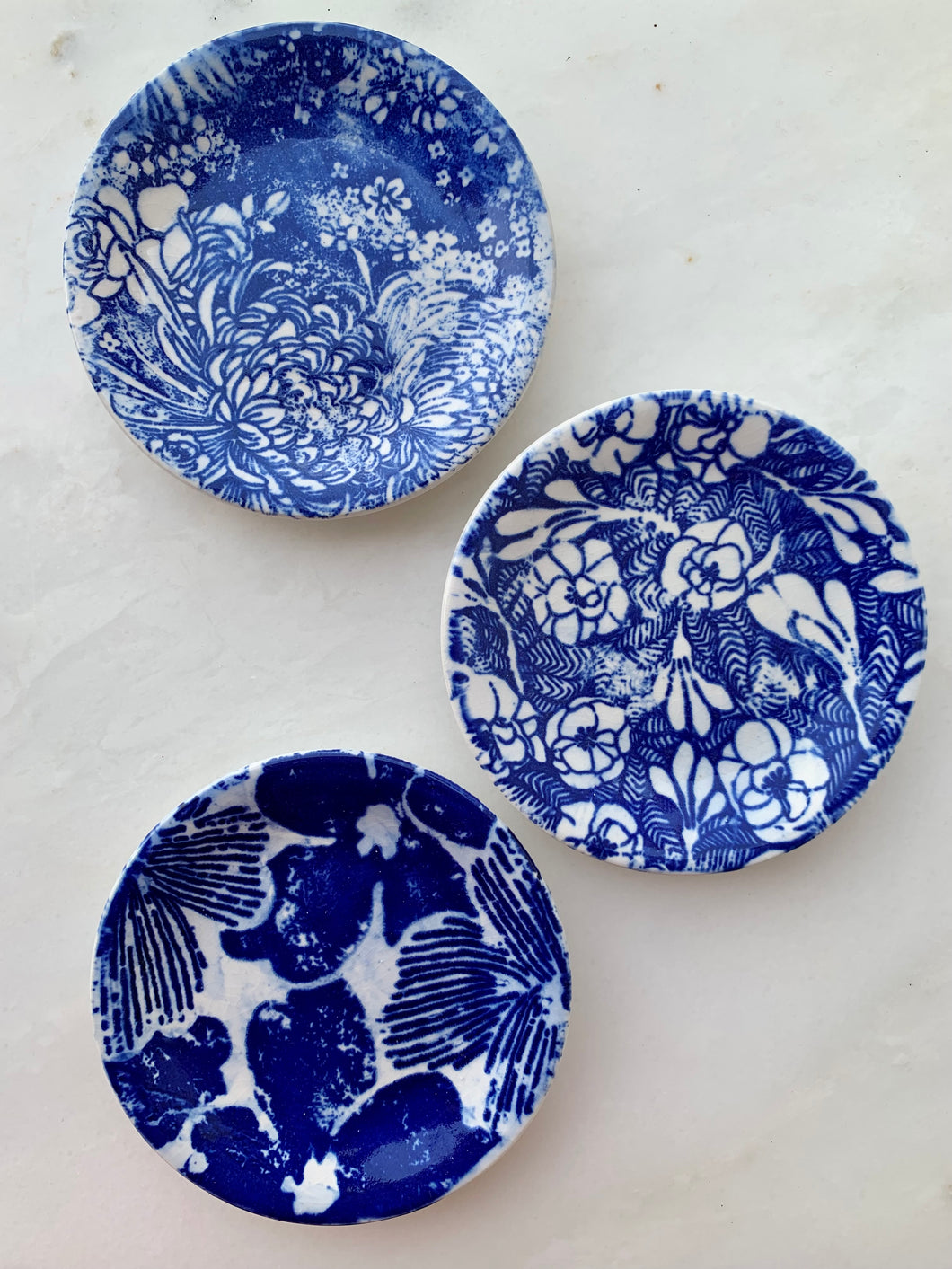 Blue Floral Ceramic Dish Set