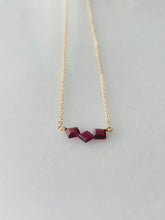 Load image into Gallery viewer, Garnet Trio Necklace
