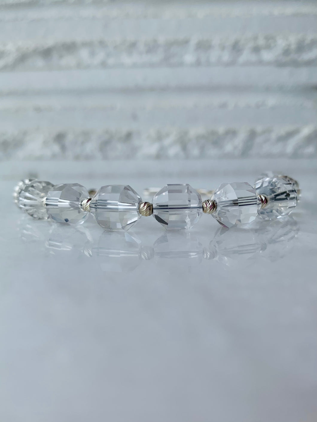 Crystal Quartz Sterling Silver Bracelet